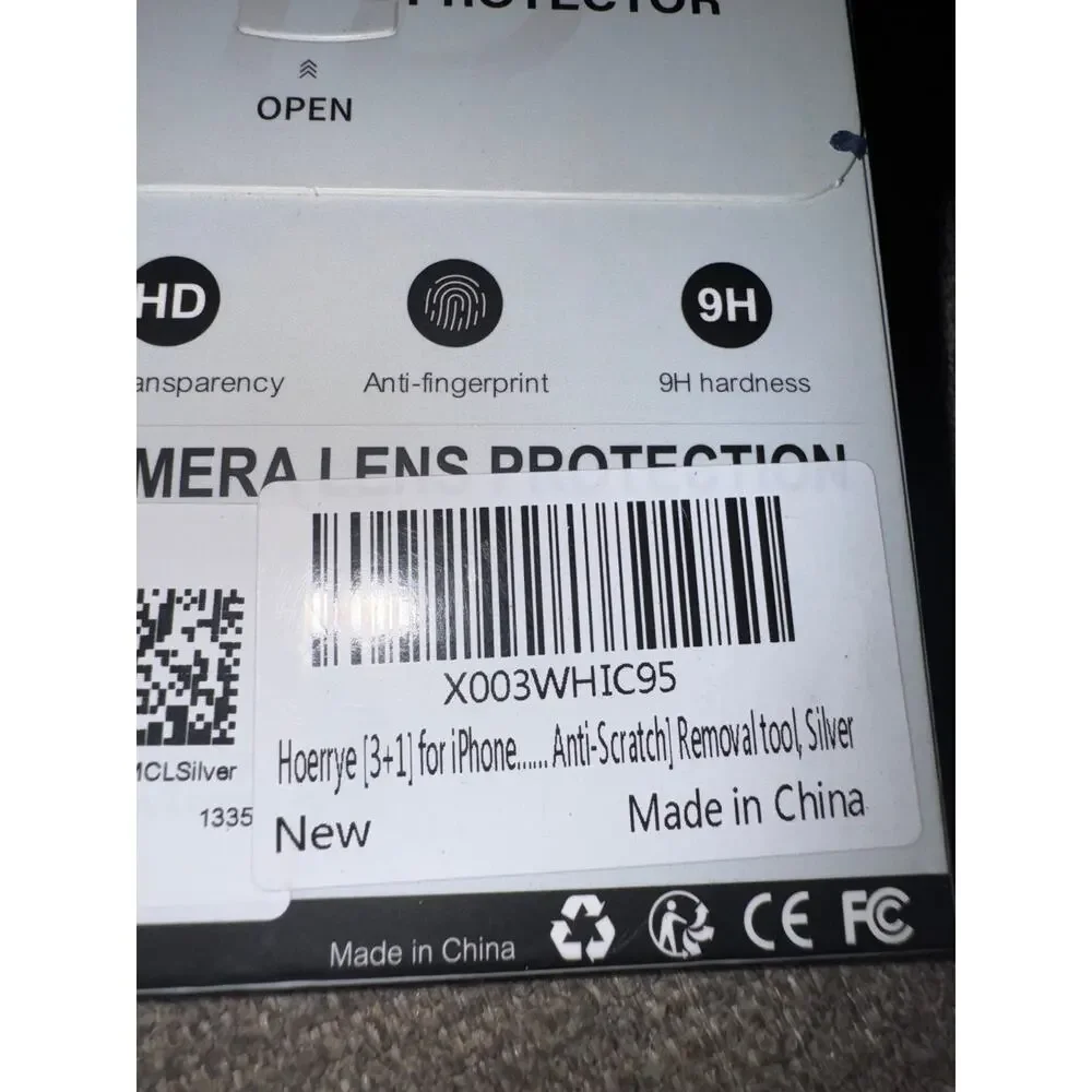 Hoerrye HD Camera Lens Protector 3+1 for iPhone Anti-Scratch Silver